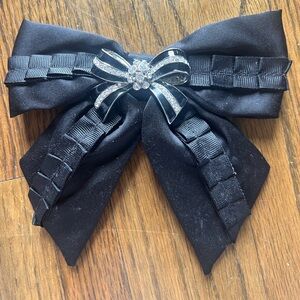 White House Black Market Black bow with sparkly bow enhancement